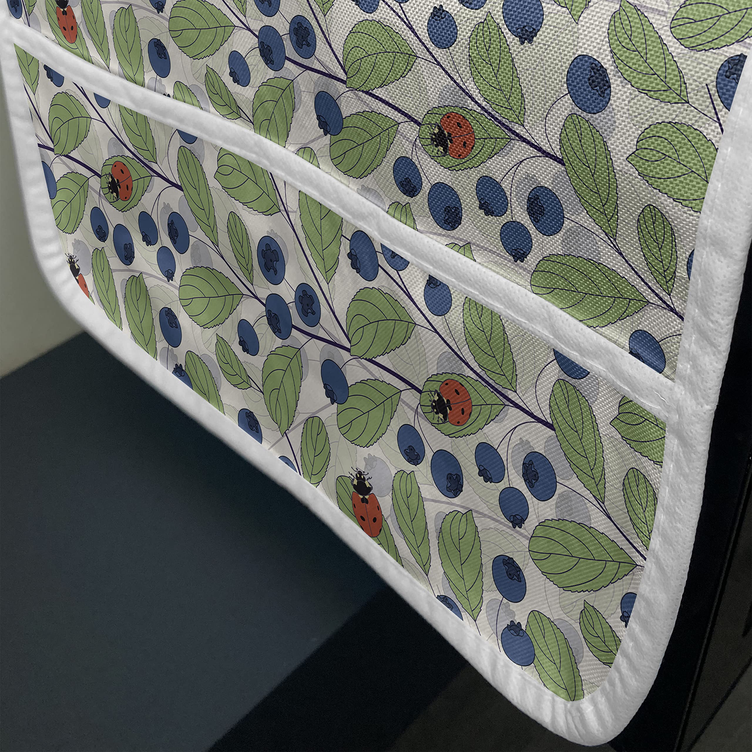 Ambesonne Ladybug Microwave Cover - Waterproof Kitchen Organizer with Pockets, 36