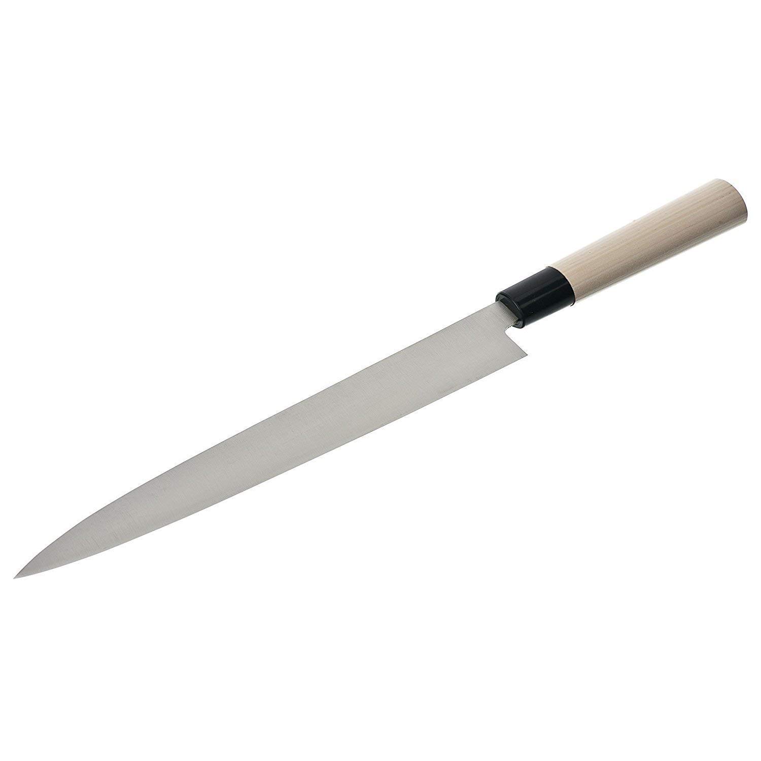 Premium Japanese Stainless Steel Sushi & Sashimi Knife - Professional Chef Grade Kitchen Tool for Slicing Raw Fish, Making Rolls & Asian Cuisine