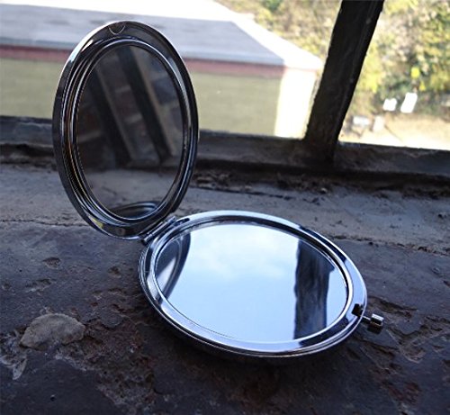 Victorian Gothic Doll Head Compact Mirror - Creepy Pocket Makeup Mirror for Cosmetics | Perfect for Halloween, Goth Fashion & Theatrical Makeup