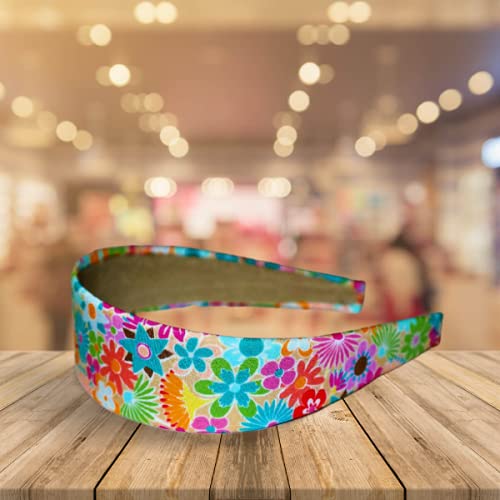 Gifts and Beads Tulips Cotton Headband for Women - Soft Stretchy Hair Accessories for Yoga, Running, Workout, and Everyday Wear