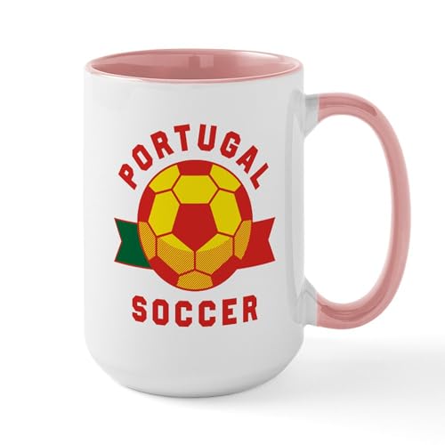 White/Pink Inside - Portugal Soccer Mugs