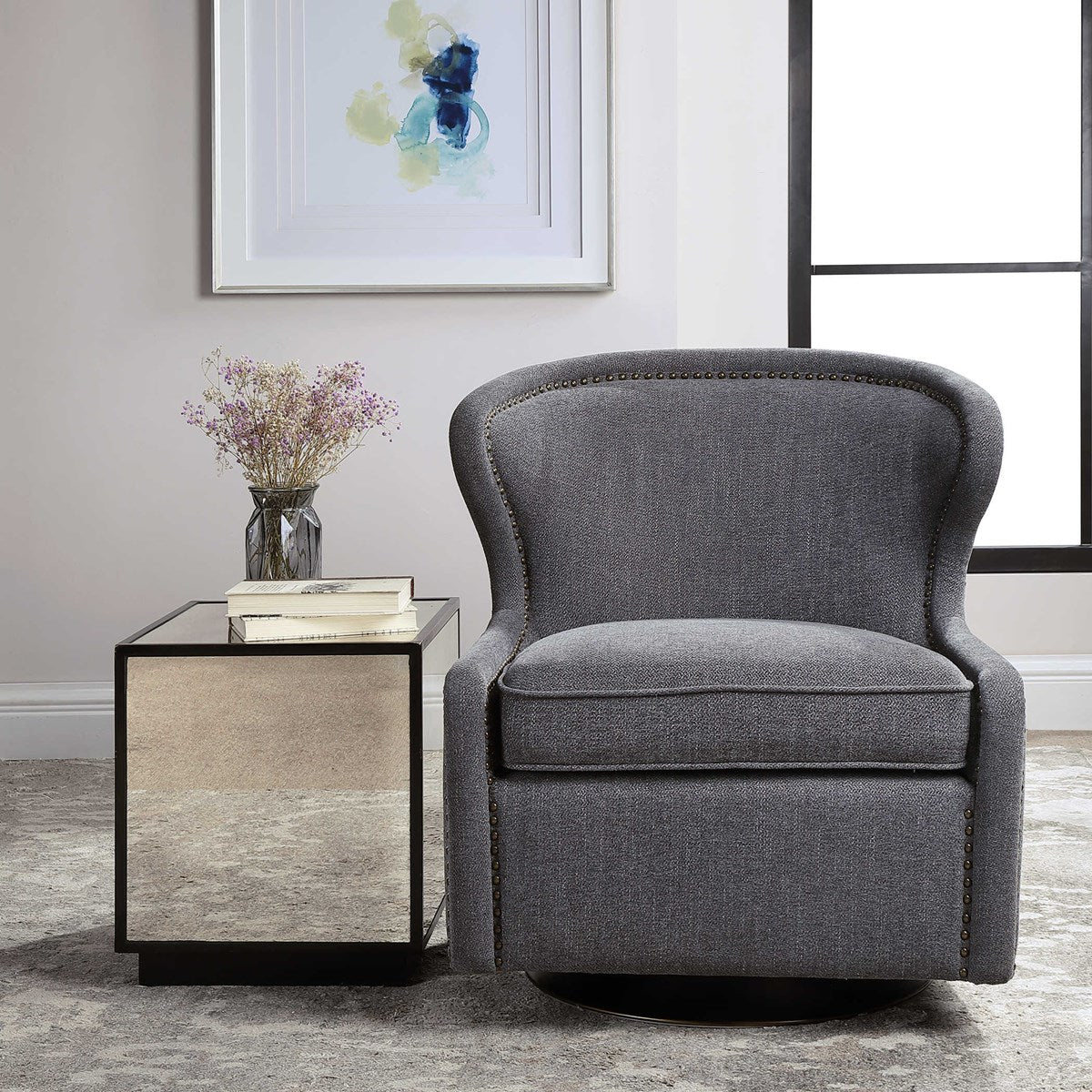 Biscay Swivel Chair - 360 Degree Rotating Modern Office Chair with Ergonomic Design for Home & Workspace - Perfect for Desk Work, Gaming, and Relaxation