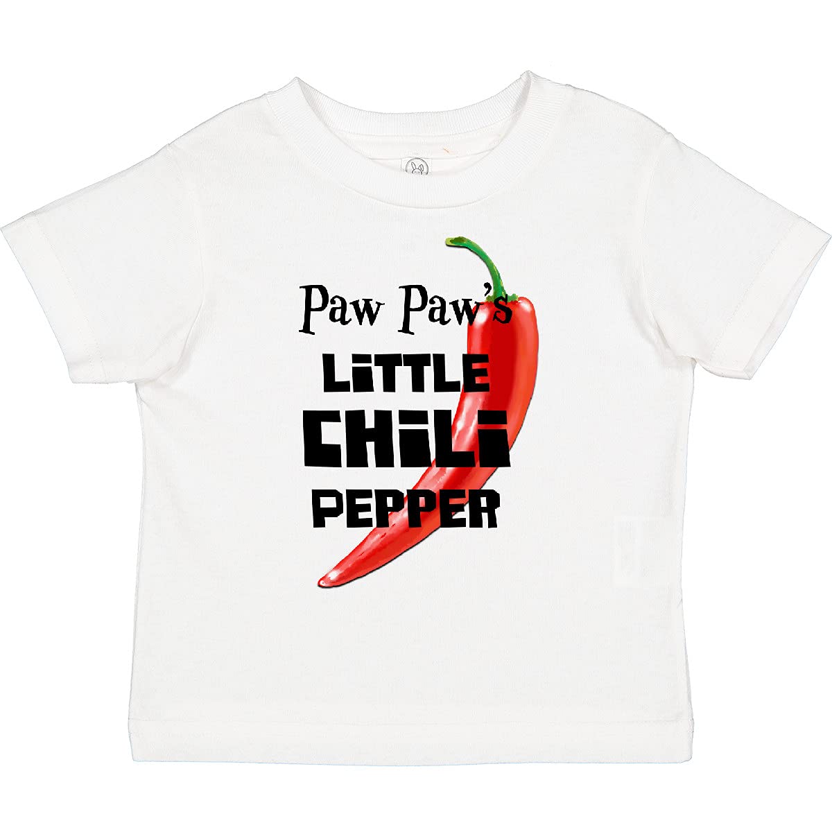 Inktastic Paw Paw's Little Chili Pepper Toddler T-Shirt - Cute Baby Clothes for Boys & Girls - Perfect for Playdates, Daycare & Family Photos