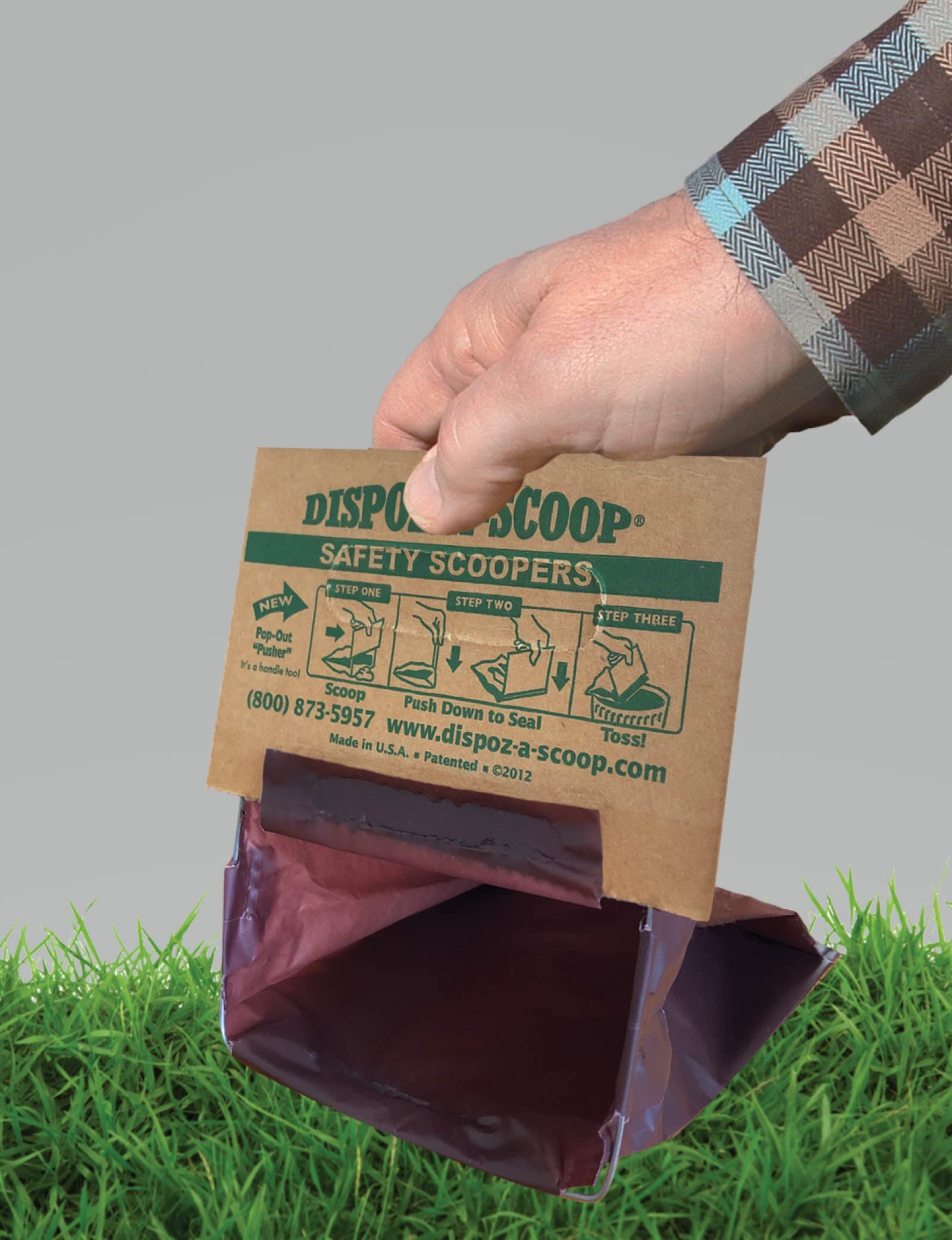 HealthPro Dispoz-A-Scoop - 250 Pack of No Touch, Sanitary Dog Waste Scoopers for Easy Cleanup | Perfect for Parks, Backyards & Dog Walking