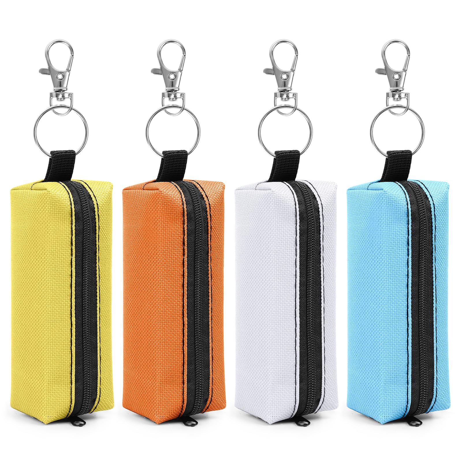 4PCS Lip Balm Holder with Hook - Chapstick, Lipstick & Lip Gloss Keychain Organizer for Women | Perfect for Purse, Backpack & Gym Bag (Gift Idea)