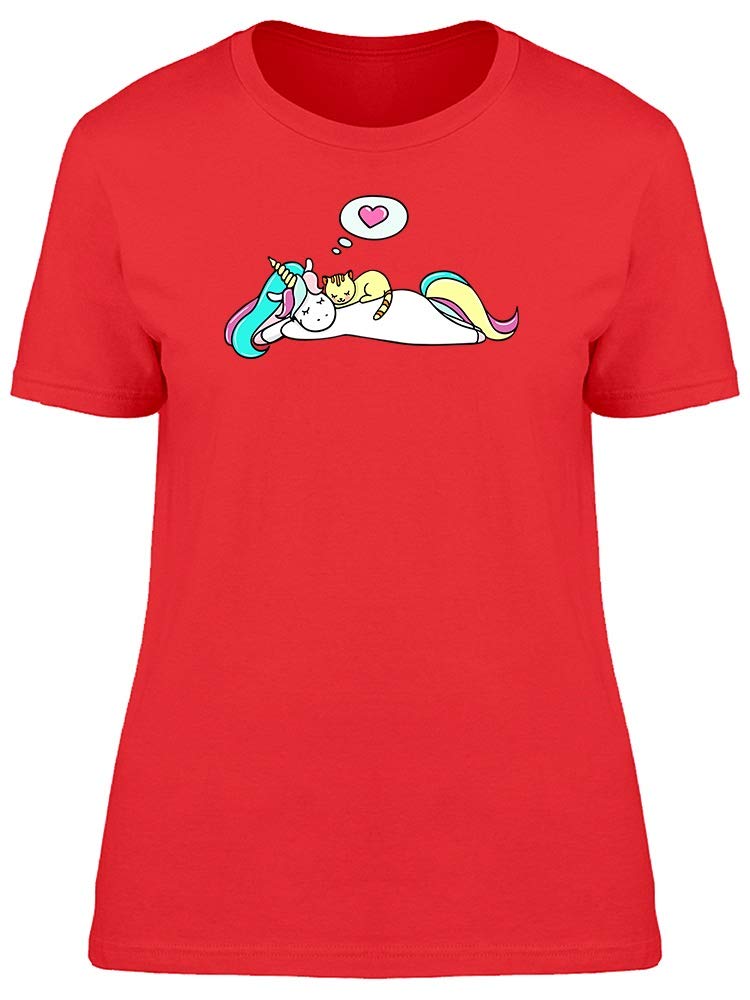 Unicorn and Cat Best Friends T-Shirt for Women - Cute Graphic Tee for Casual Wear, Outings & Gifts