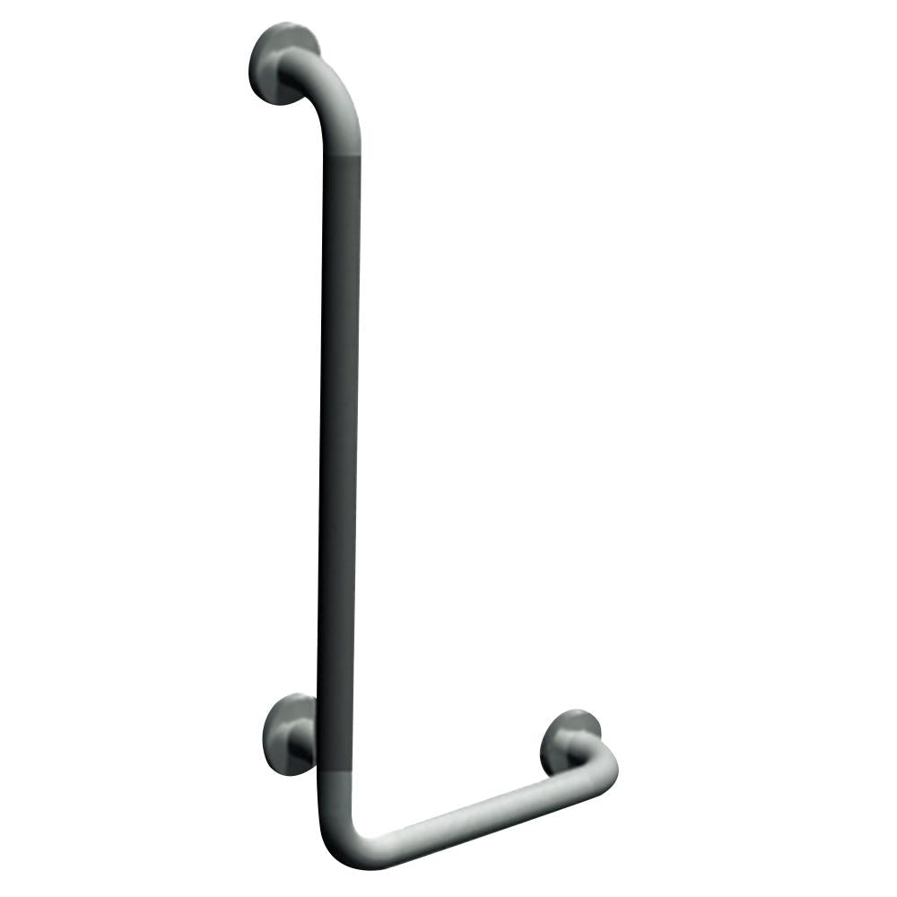 ASI 3704 P Grab Bar - 90° Angle Snap Flange, Specify Handing, 16 x 32 Inches, Satin Finish - Bathroom Safety Handle for Elderly & ADA Compliance