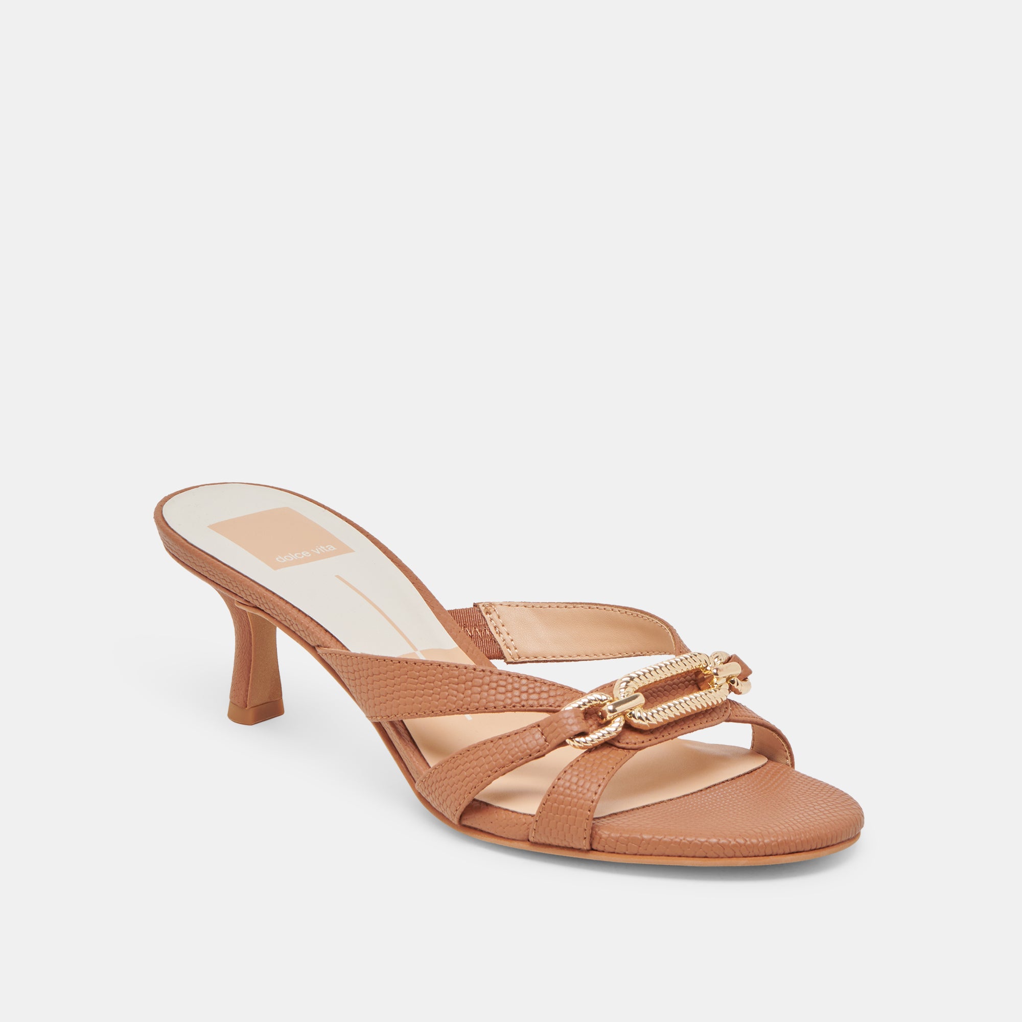 LERAH Women's Heels - Saddle Embossed Leather High Heels for Women | Comfortable & Stylish Dress Shoes for Office, Party & Evening Events