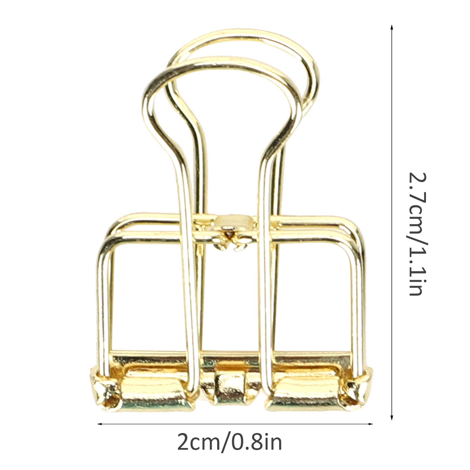 16pcs Colorful Hollowed Metal Binder Clips - Multicolor Paper Clips for Office, School & Home Organization - Strong Iron Wire Document Clamps for Files, Notes & Bulletin Boards