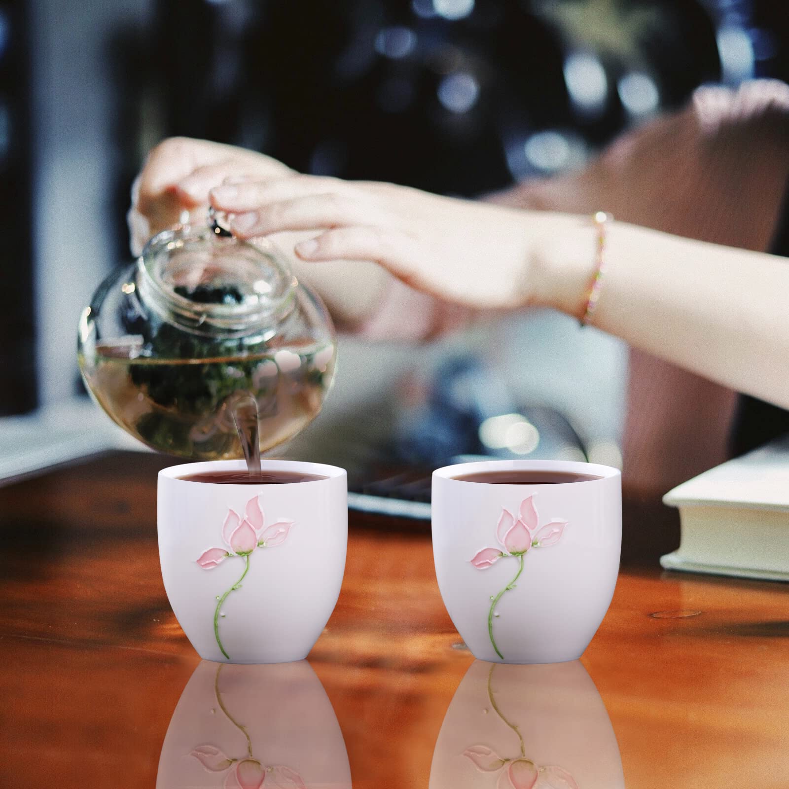 6-Pack 5oz Porcelain Espresso Cups - Mini Coffee Mugs & Demitasse Cups for Tea, Latte, Milk - Perfect for Home, Office & Cafe Use