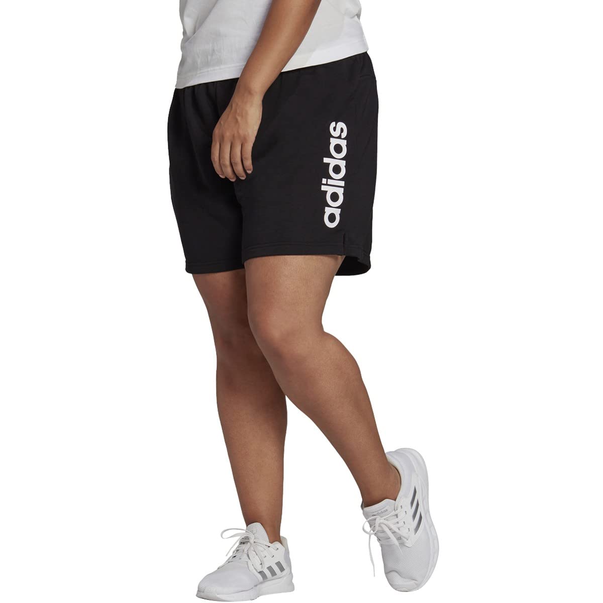 Adidas Women's Essentials Slim Logo Athletic Shorts - Lightweight Workout Shorts for Running, Yoga & Gym - Comfortable Casual Wear for Women
