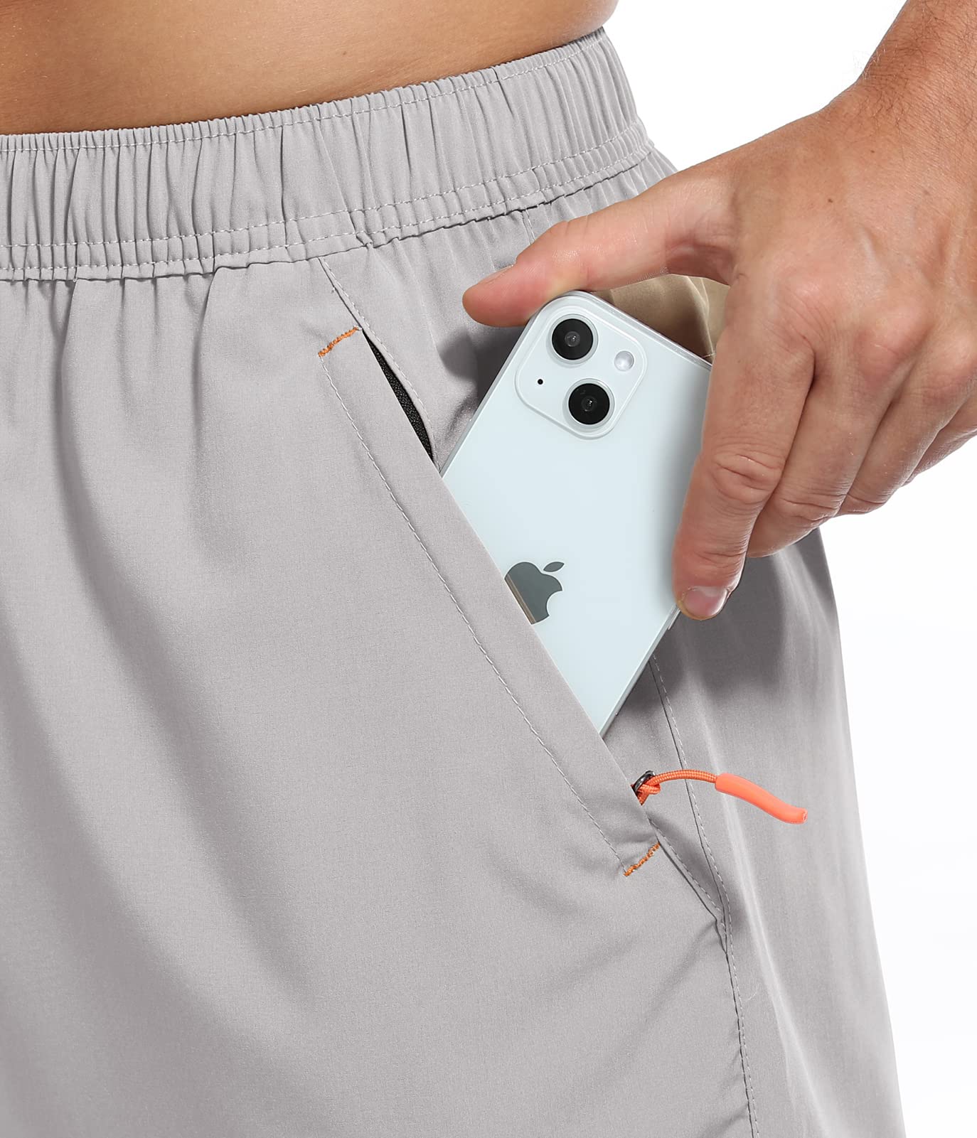 SPOSULEI Men's Quick-Dry Water Resistant Hiking Shorts - Lightweight Athletic Outdoor Shorts with Zipper Pockets for Running, Camping & Travel