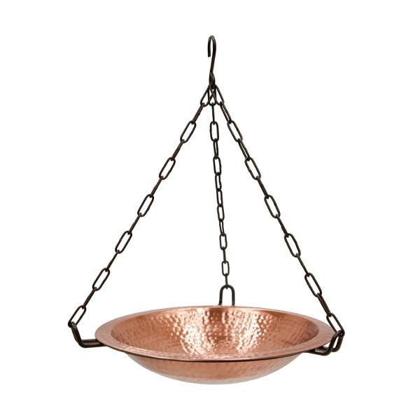 Handmade Hammered Solid Copper Birdbath for Garden - Outdoor Decorative Bird Bath with Rustic Patina Finish - Perfect for Attracting Birds to Your Backyard, Patio or Garden Decor