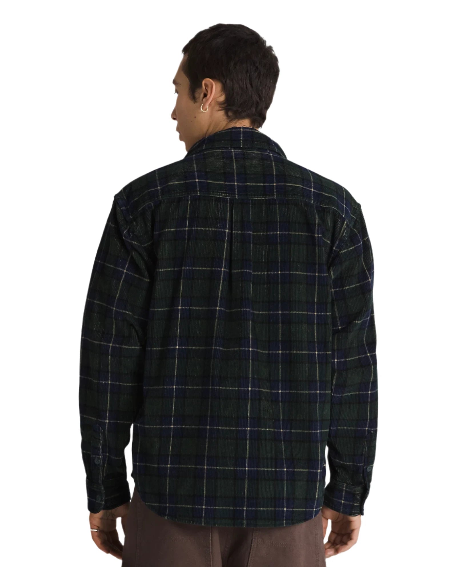VANS AVE Long Sleeve Woven Shirt for Men - Black Casual Button Up Shirt - Perfect for Streetwear, Work & Everyday Outfits