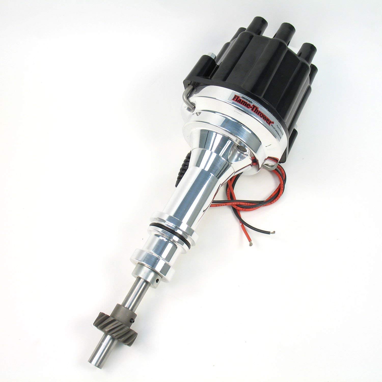 Pertronix D232800 Flame-Thrower Plug & Play Marine Billet Electronic Distributor with Ignitor II Technology - Compatible with Ford 351C - High Performance Boat & Marine Engine Upgrade for Smooth Ignition