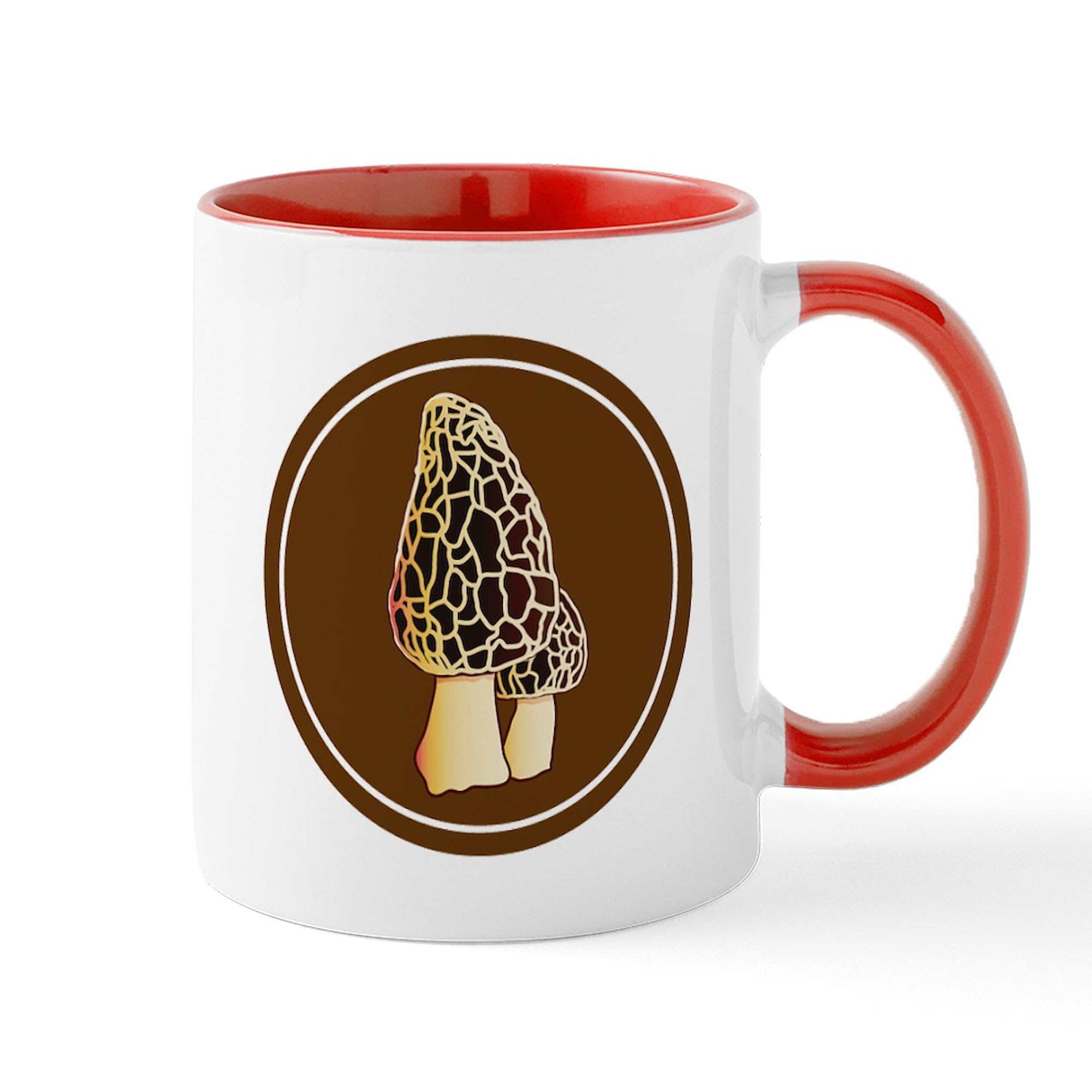 Morels Mushroom Design 11 oz (325 ml) Ceramic Coffee Mug - Perfect for Tea, Hot Chocolate & Office Use - Unique Gift for Nature Lovers