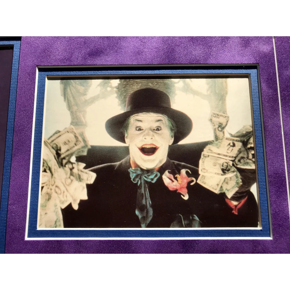 Jack Nicholson Signed Joker 11x14 Photo - Batman Themed Framed Collage with COA & PSA Authentication - Perfect for Movie Memorabilia Collectors and Batman Fans Display