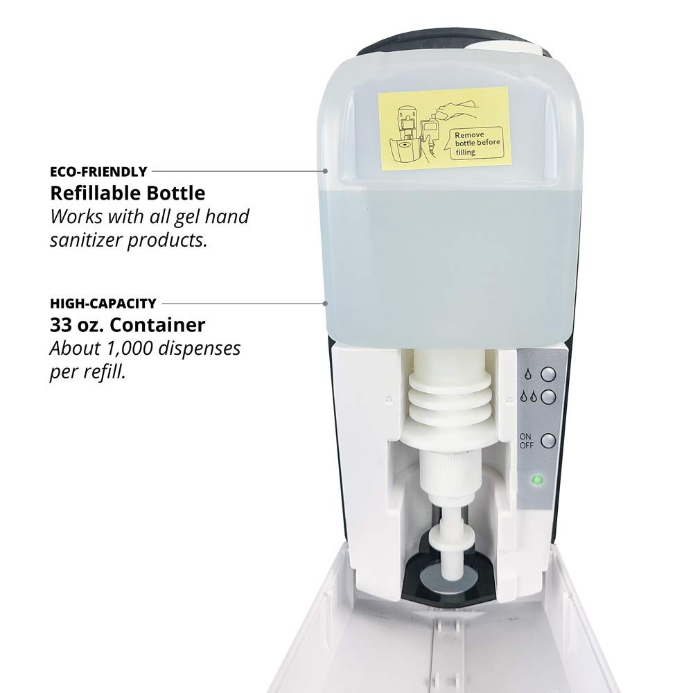 Natural Wooden Mallet Gel Hand Sanitizer Dispenser with Drip Catcher - Unfinished Solid Wood Stand - Made in USA - Fast Shipping | Perfect for Home, Office & Commercial Spaces - Hygienic Touch-Free Solution
