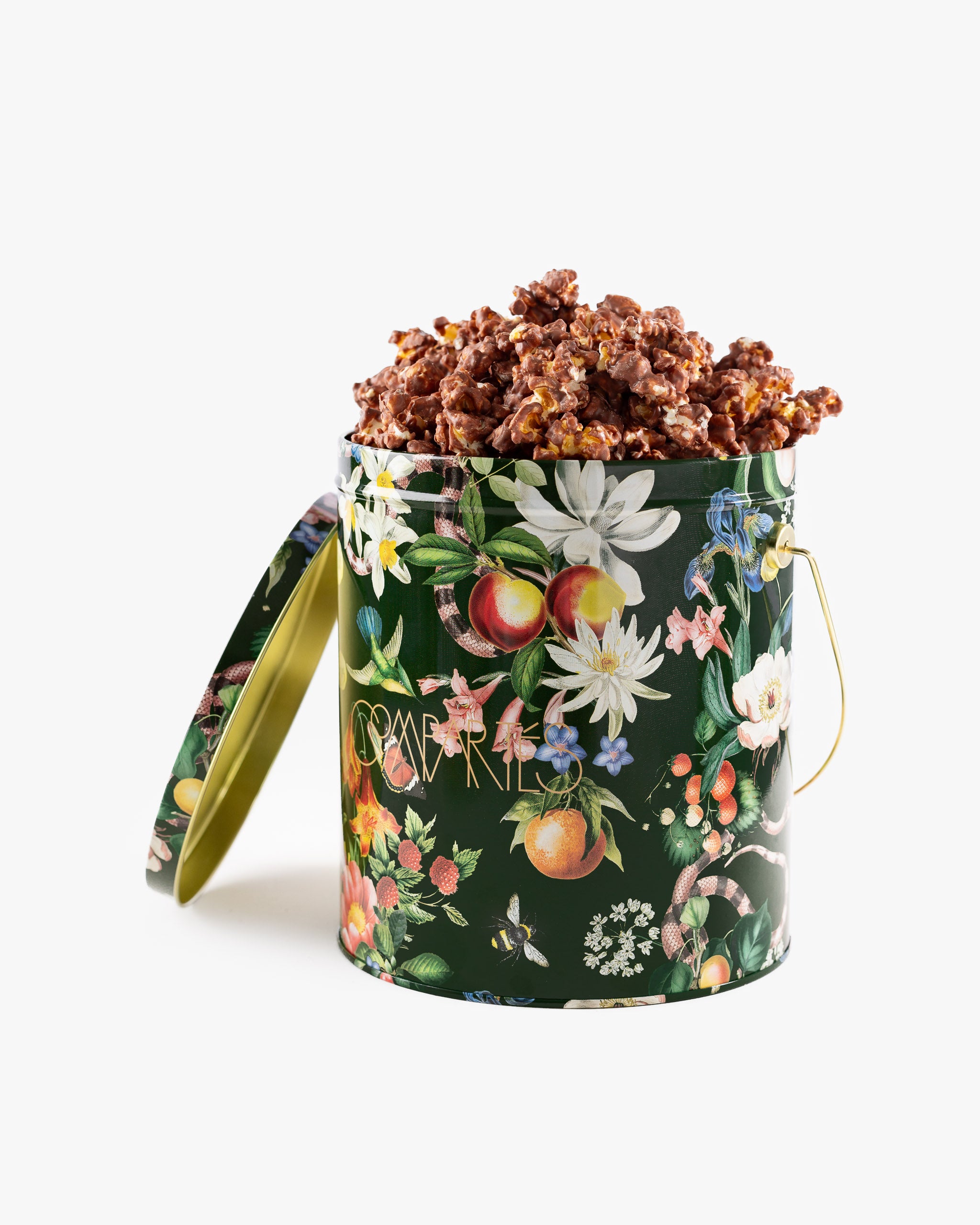 Delicious Chocolate Covered Popcorn Bucket - Gourmet Sweet & Salty Snack for Movie Nights, Parties & Gifts - 16oz Resealable Tub