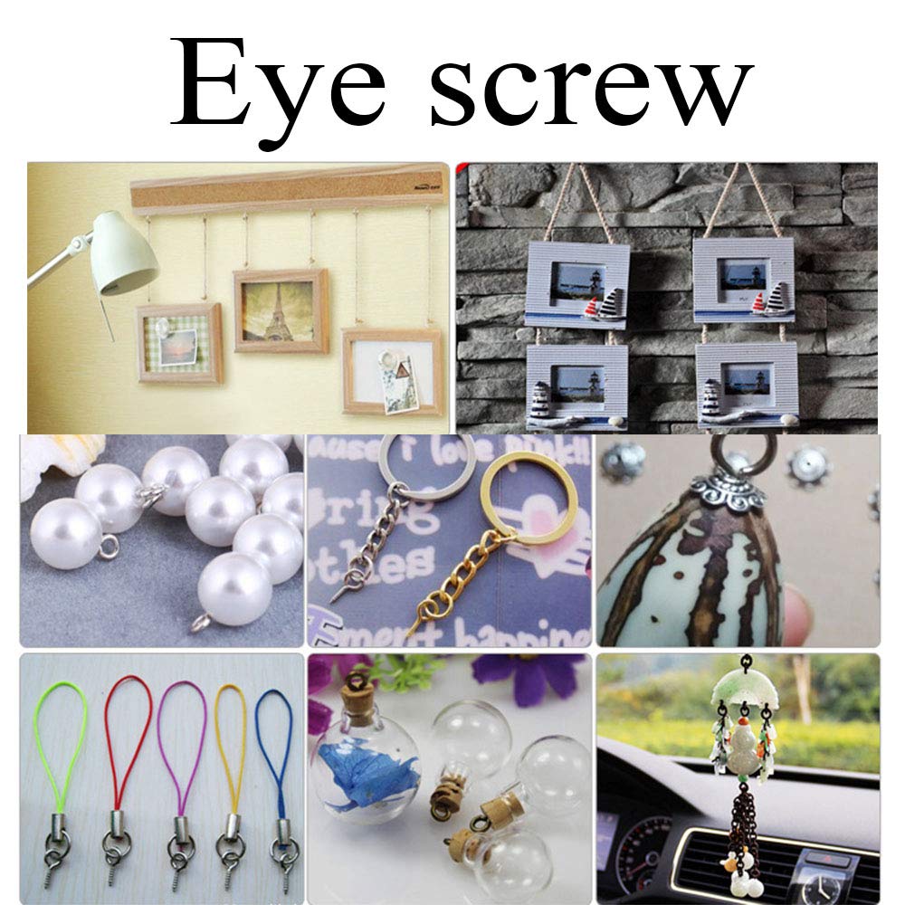 30PCS 1 Inch Screw Eye Hooks - Heavy Duty Eyelet Screws with Washers for Hanging Plants, Wind Chimes & Outdoor Decor - Rust Resistant Metal Eye Pins for DIY Projects & Home Organization