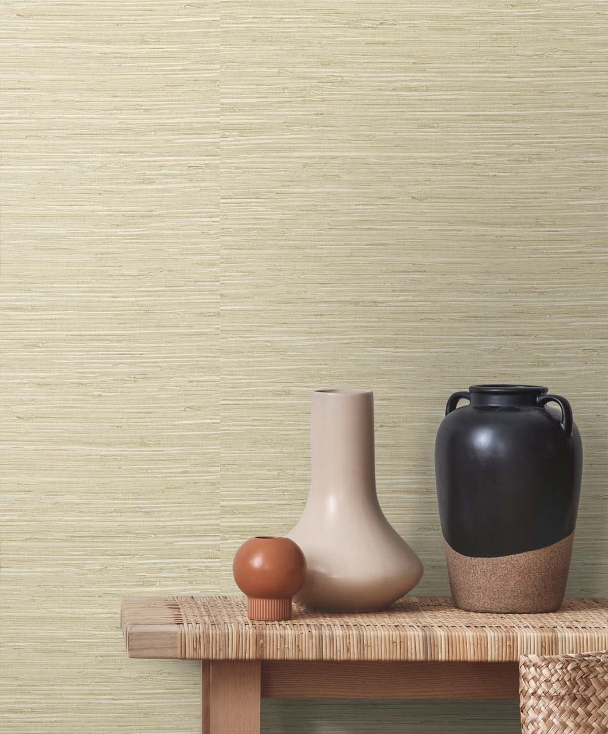 NextWall Stacy Garcia Home Saybrook Faux Rushcloth Peel and Stick Wallpaper (Sand Dunes) - Self-Adhesive Removable Wallpaper for Bedroom, Living Room, Kitchen & Office Decor