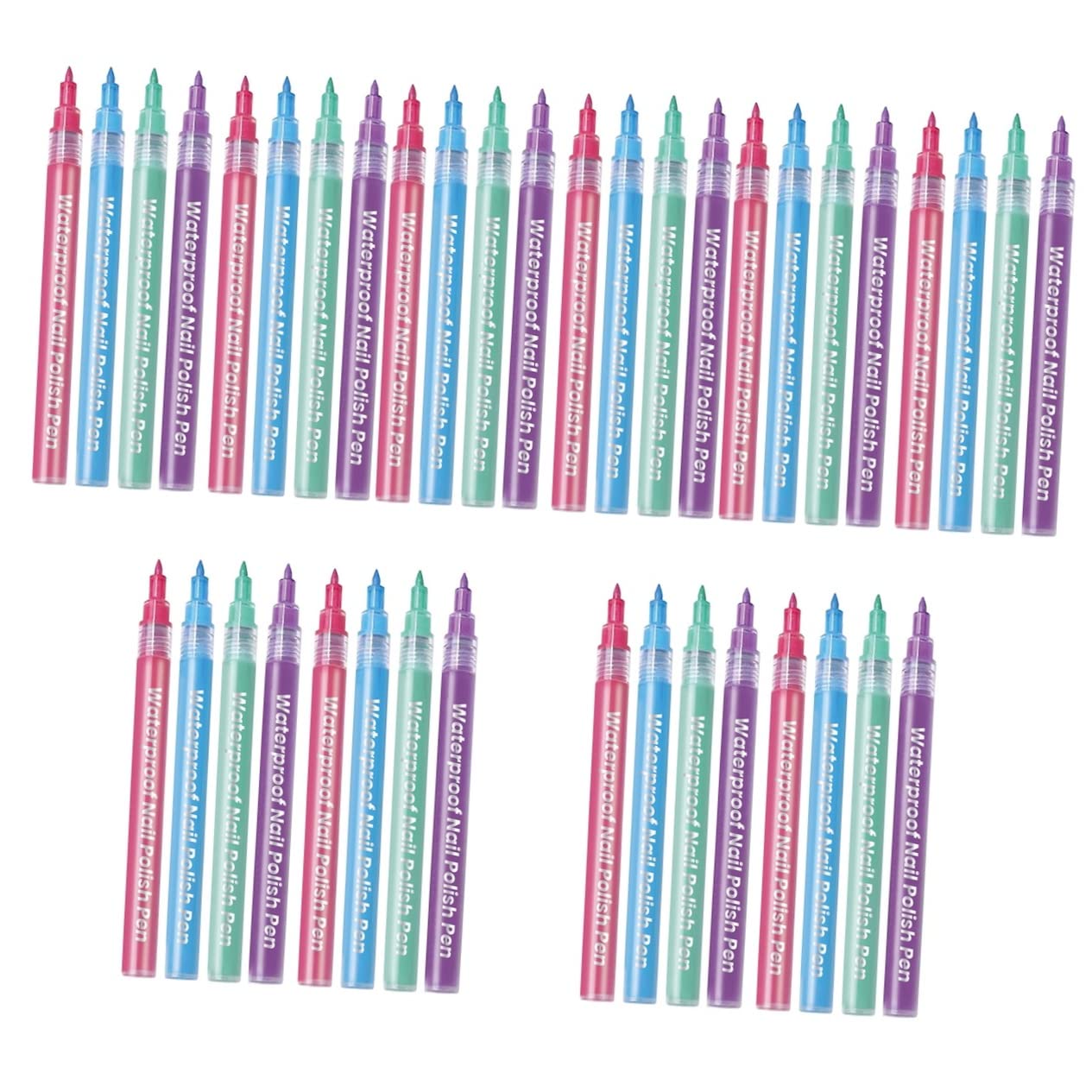 40 Pcs Minkissy Nail Art Pen Set - French Manicure Nail Polish, Acrylic Paint Pens & Nail Liner Brushes for Professional Nail Art Design | Perfect for Home Salon, DIY Nail Art & Professional Manicure