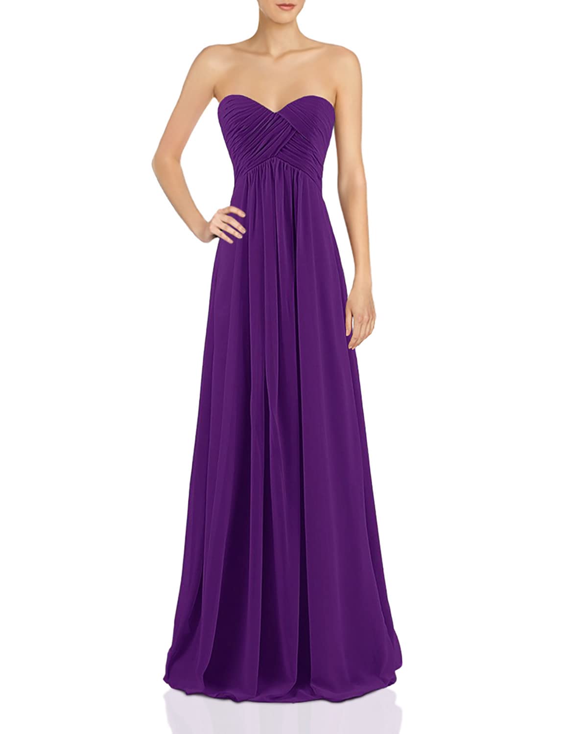 Lemai Sweetheart Pleats Long A-Line Corset Formal Dress for Women | Prom, Bridesmaid, Evening Gown & Special Occasions