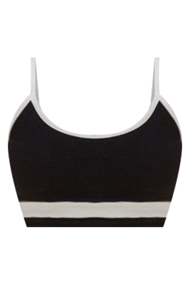 Black and White Color Block Bikini Top - Sexy Swimwear for Women - Perfect for Beach, Pool, and Summer Vacations