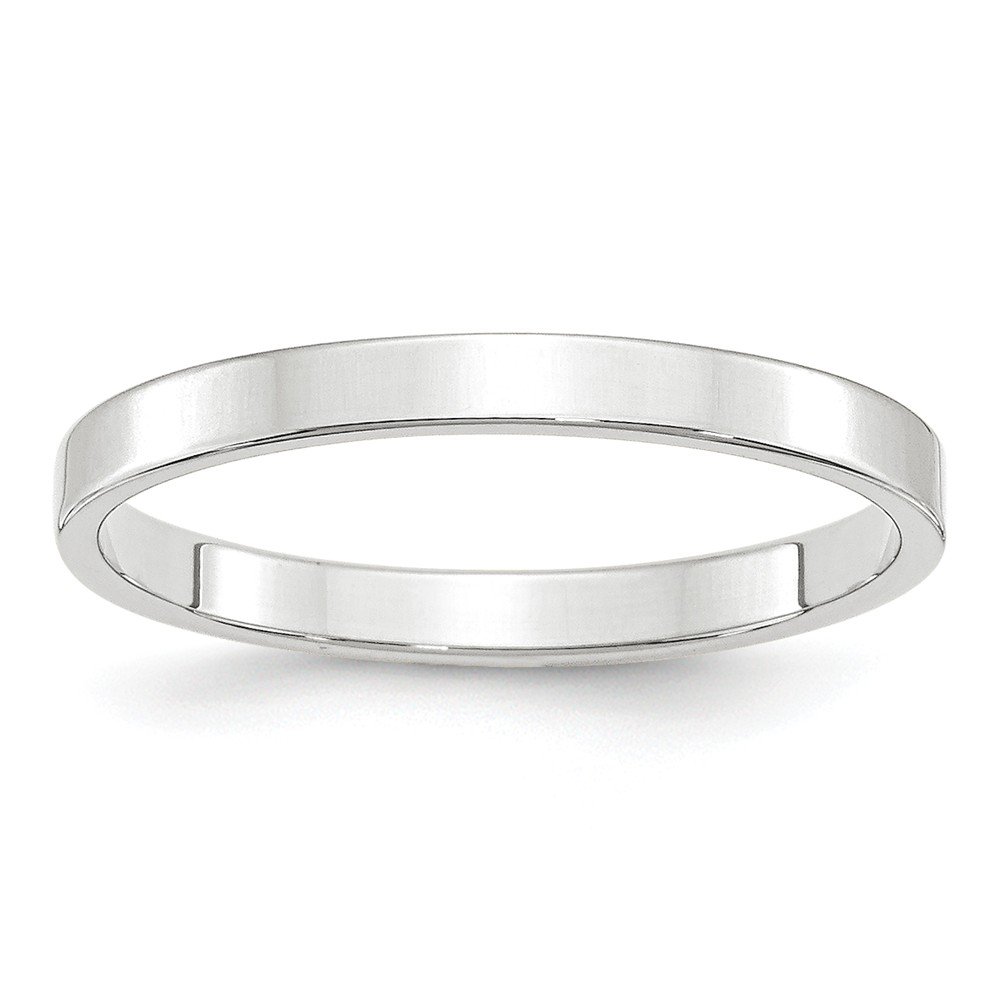 14K White Gold 2.5mm Flat Plain Classic Wedding Band Ring for Women & Men - Perfect for Engagement, Anniversary, and Everyday Wear