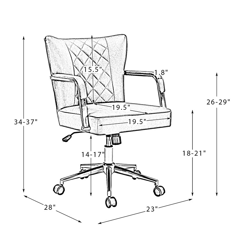 Egmont Waterproof 360 Degree Swivel Office Task Chair - Ergonomic Desk Chair for Home & Office Workspace, Gaming, and Study
