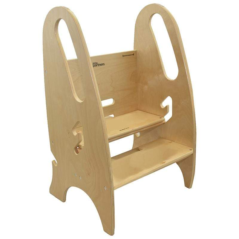 The Little Partners 3-in-1 Step Stool for Kids - Adjustable Learning Tower & Toddler Stool - Perfect for Kitchen, Bathroom & Playroom Safety