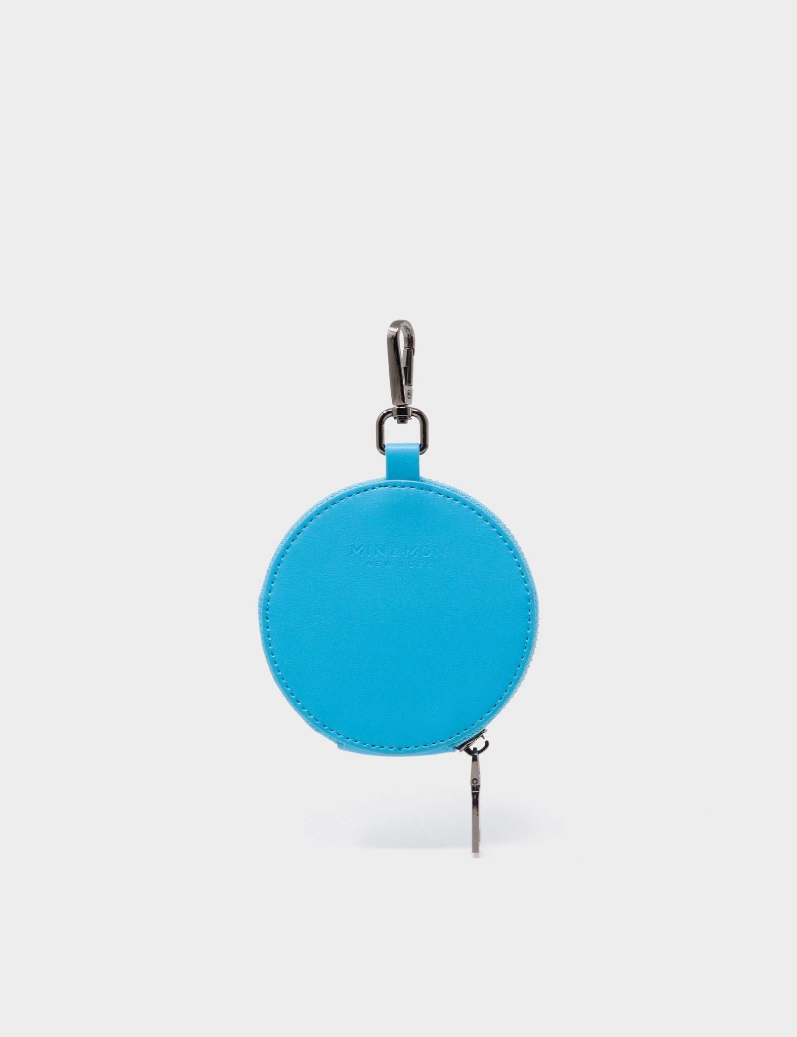 Dottie Blue Leather Pouch Charm - Stylish Keychain Accessory for Women | Perfect for Keys, Gift Giving & Everyday Carry