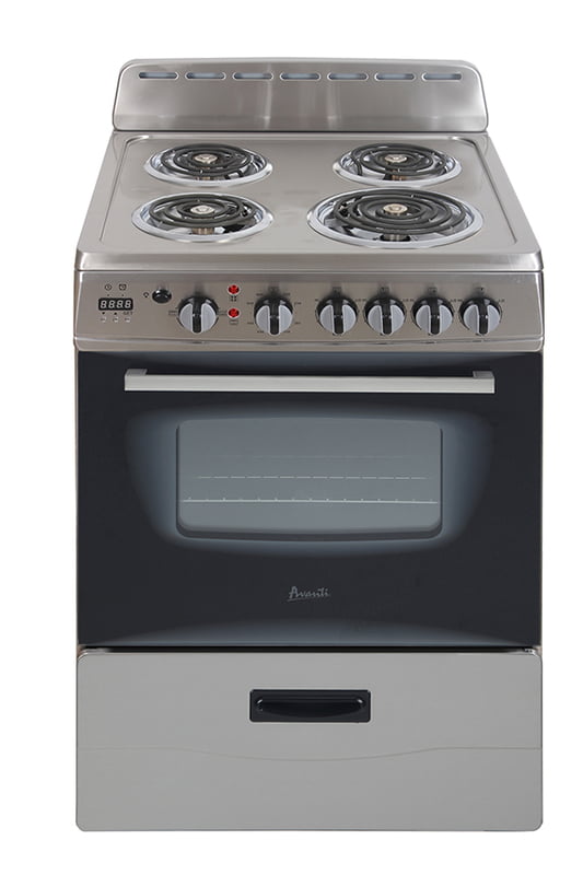 Avanti ERU240P3S 24 Inch Electric Range Stove - Compact Kitchen Appliance for Small Spaces, Apartments & RVs - Perfect for Baking, Cooking & Meal Prep