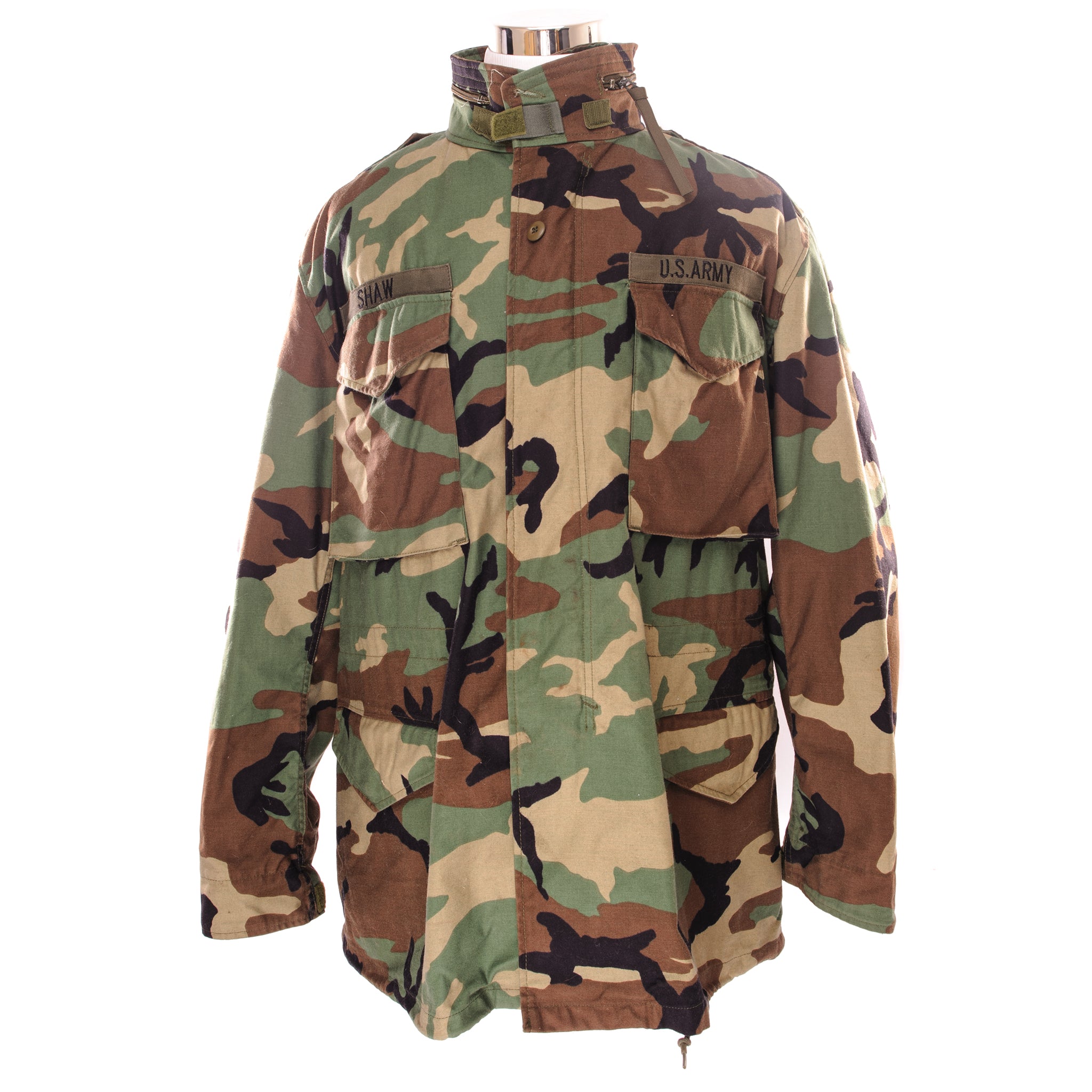 Vintage US Army M-1965 M65 Woodland Camo Field Jacket - 1999 Issue - Size Large Long - Military Surplus Outerwear for Outdoor Adventures & Tactical Style
