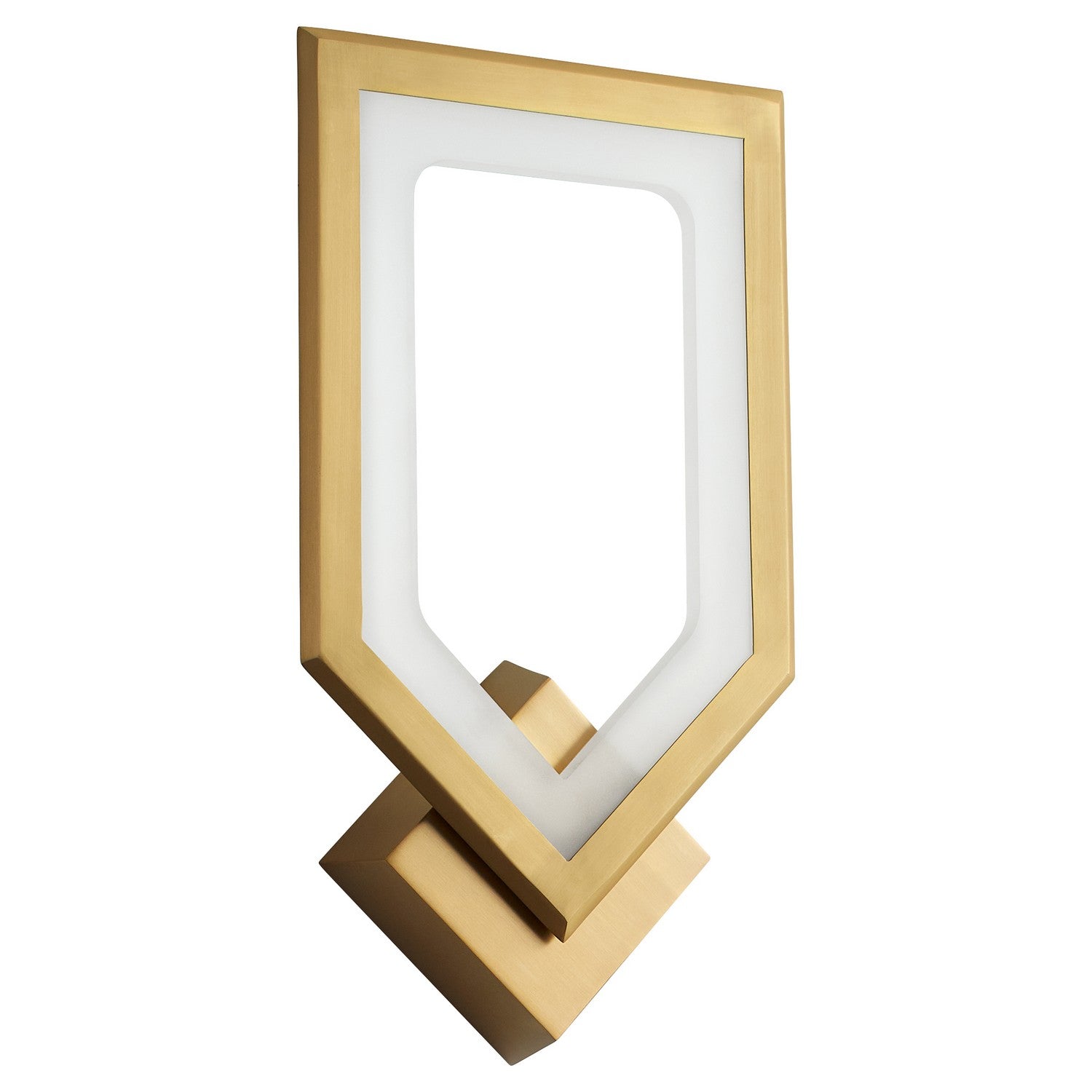 Oxygen Aegis 3 59 40 Modern LED Wall Sconce Light in Aged Brass - Perfect for Bedroom, Living Room & Hallway Lighting