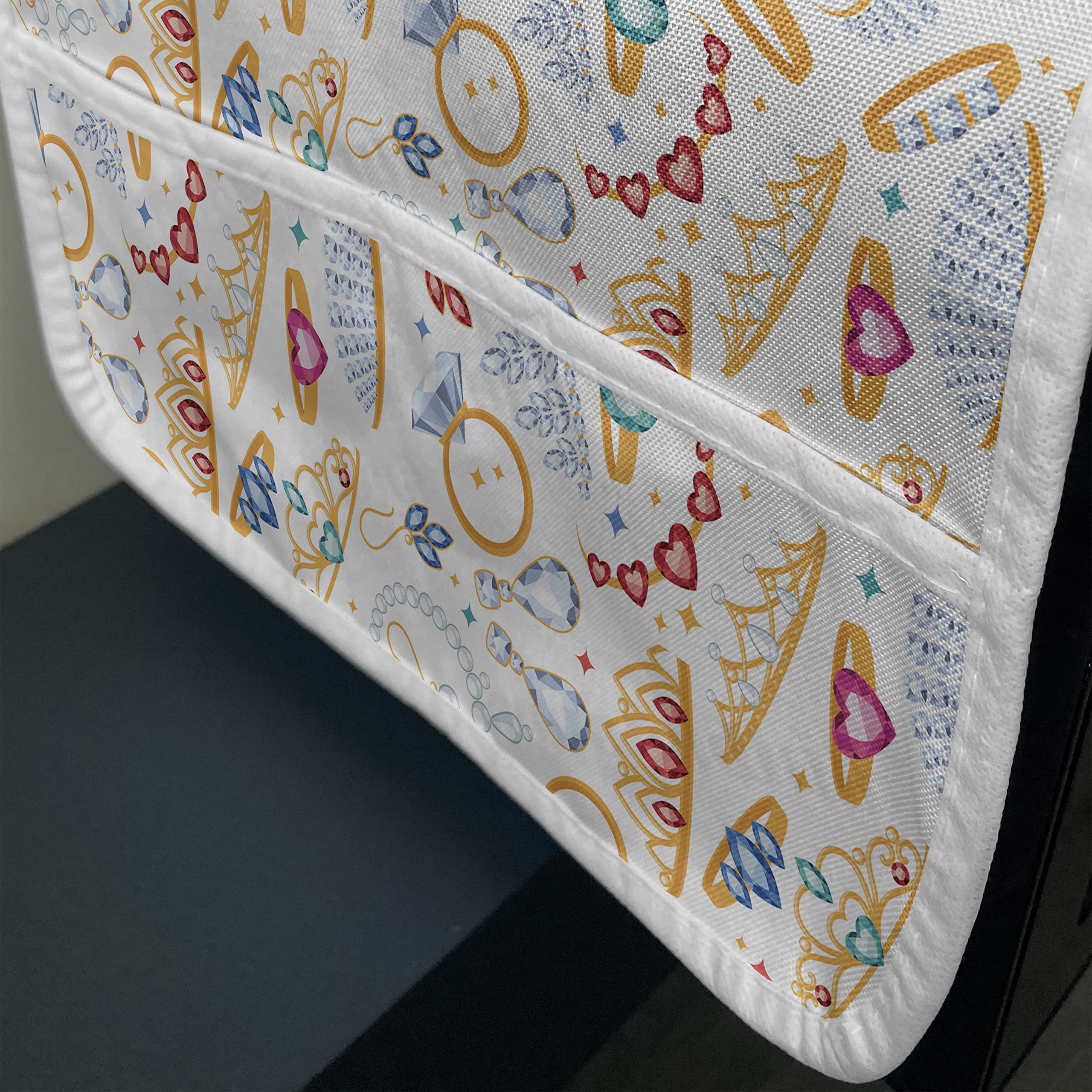 Lunarable Pearls Microwave Cover - Waterproof Kitchen Organizer with Pockets, 36