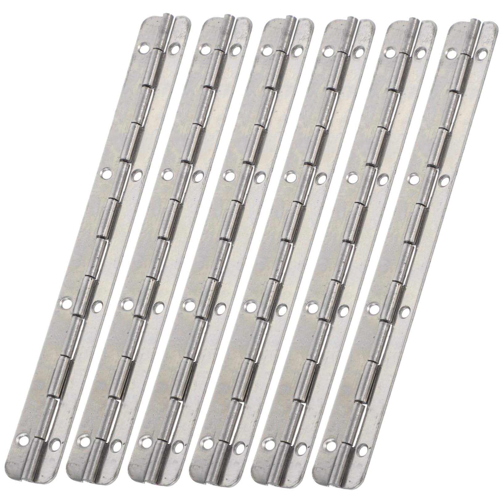 6-Piece Metal Piano Hinges for Wooden Jewelry Box - Smooth Rotation Continuous Hinges for DIY Crafts, Cabinets & Home Decor Projects