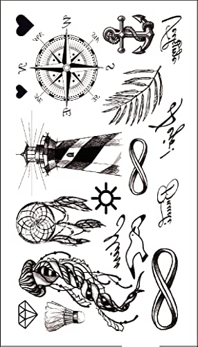 7 Sheets 3D Temporary Tattoo Stickers - Realistic Fake Tattoos for Adults & Kids | Waterproof Fox & Deer Designs (6x10.5cm) | Perfect for Arms, Legs & Shoulders | Great for Parties, Halloween & Body Art