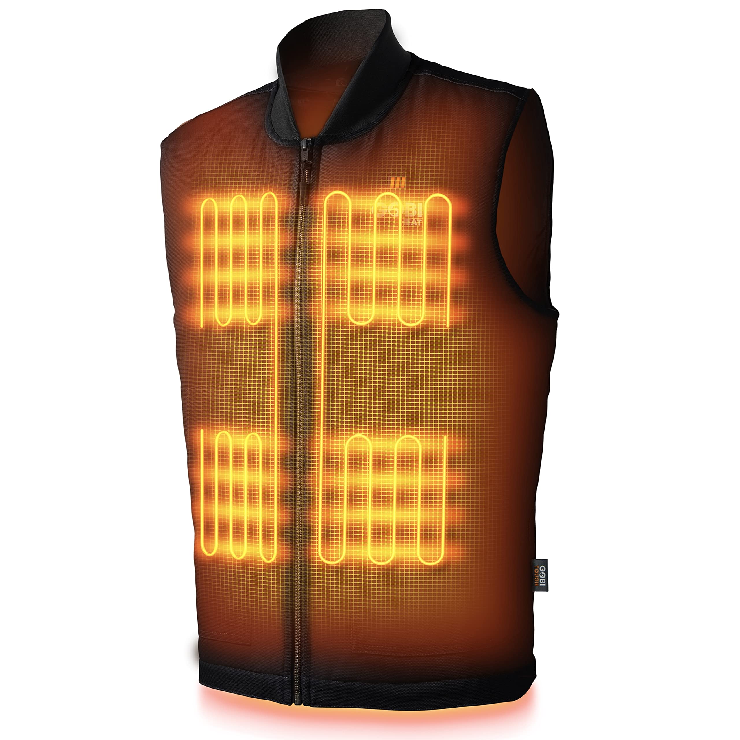 Ibex Men's Heated Work Vest with 9-Hour Battery Life - 3 Adjustable Heat Settings for Outdoor Jobs (Includes Rechargeable Battery & USB Charging Cable) - Ideal for Construction, Hunting & Winter Sports