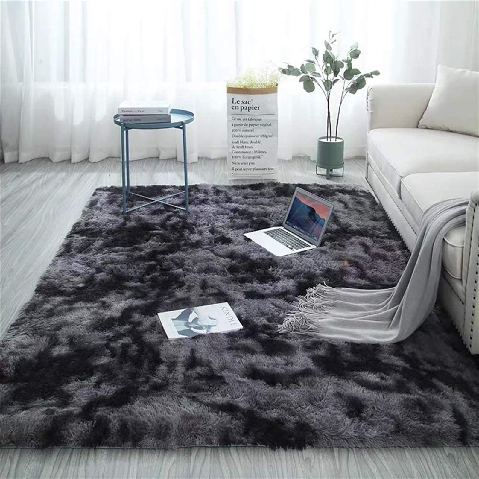 Soft Fluffy Shag Fur Area Rugs - Cozy Plush Fuzzy Abstract Carpet for Bedroom, Living Room, Nursery & Dorm | Kids Play Mat, Home Decor Accent Rug for Indoor Floor Comfort & Style