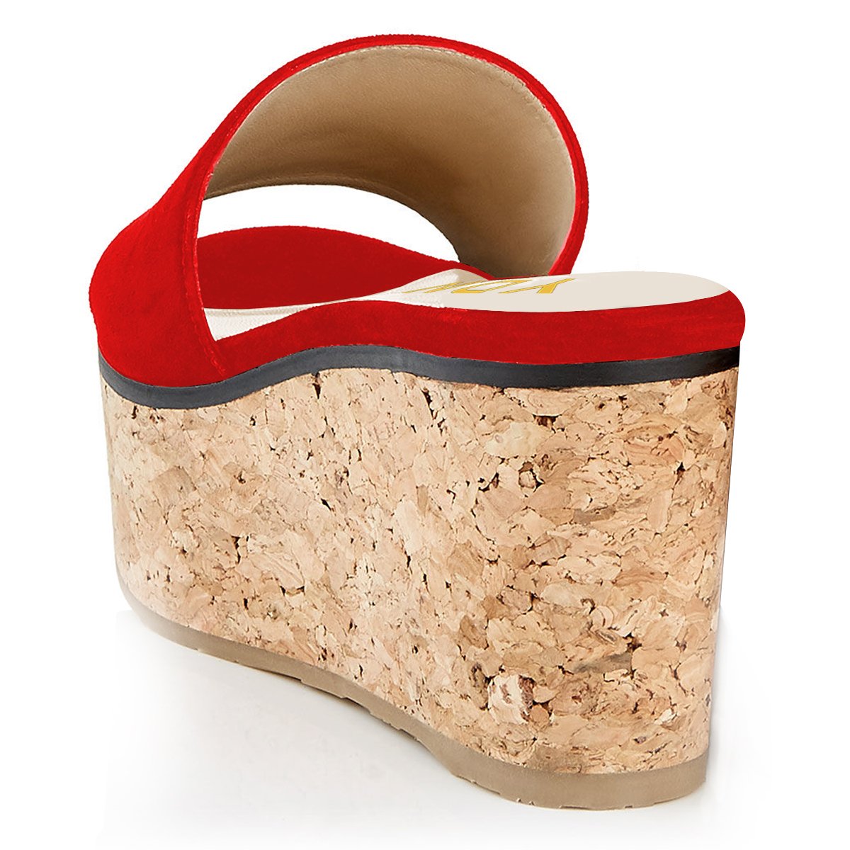 YDN Women's Comfortable Peep Toe Platform Sandals - Slip On Cork Wedge High Heel Mules for Beach, Casual & Summer Outfits | Perfect for Vacation, Date Night & Outdoor Events