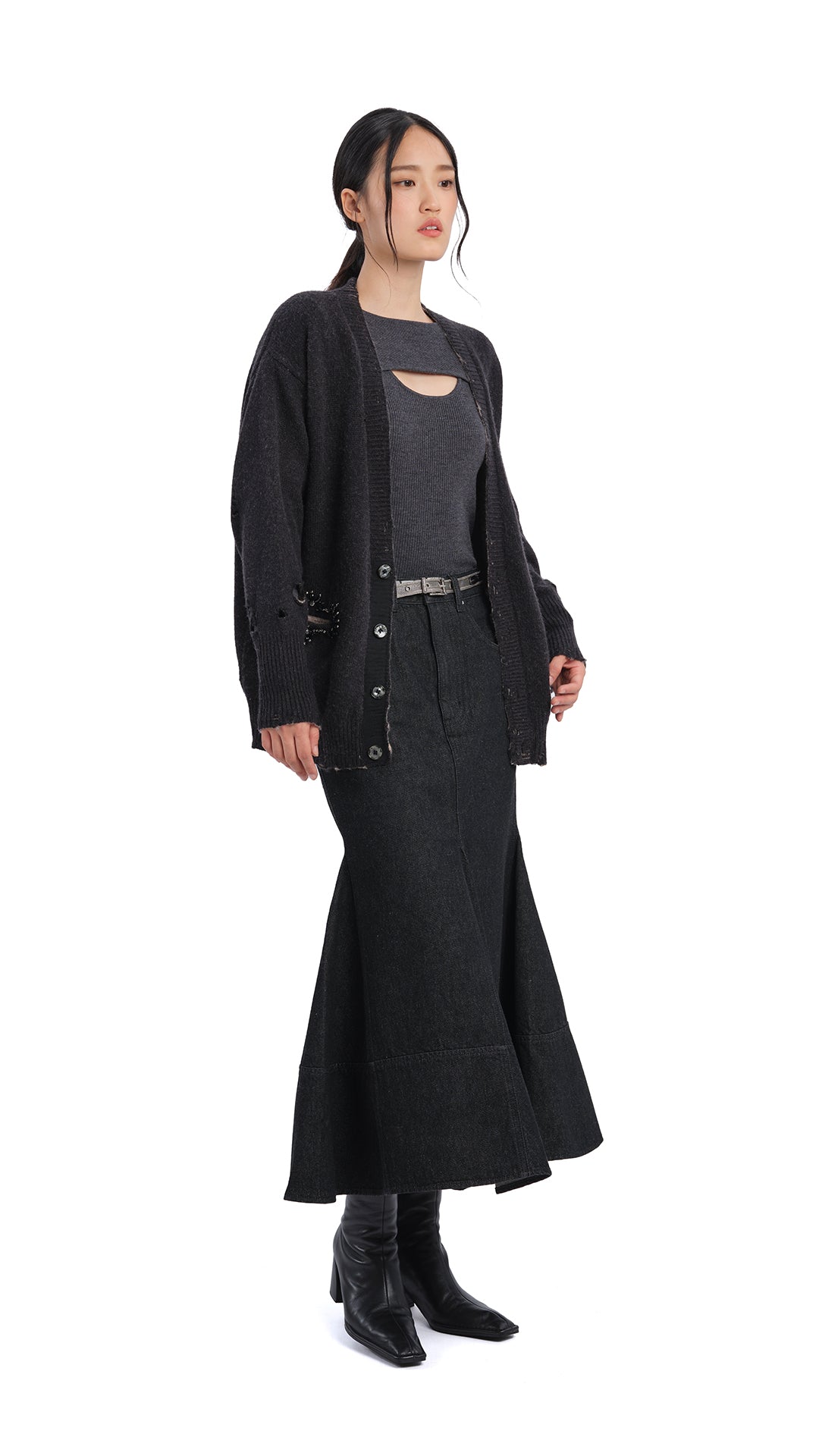 2 in 1 Wool Sweater for Women - Warm Winter Pullover & Cardigan Combo - Cozy Knitwear for Office, Travel & Casual Outfits
