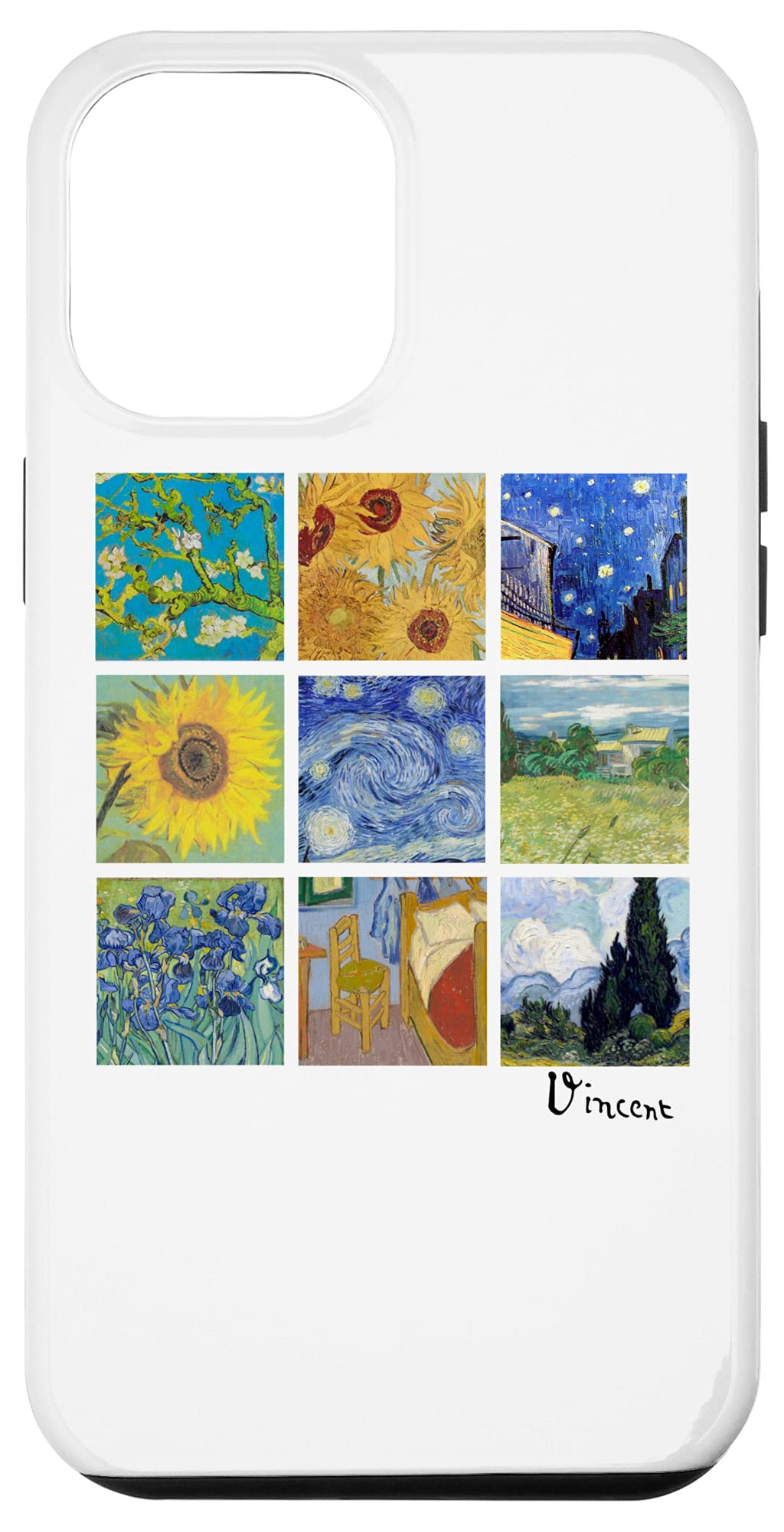 iPhone 12 Pro Max Case with Van Gogh Paintings - Sunflowers & Starry Night Design | Protective Phone Cover for Art Lovers | Perfect Gift for Artists & iPhone Users