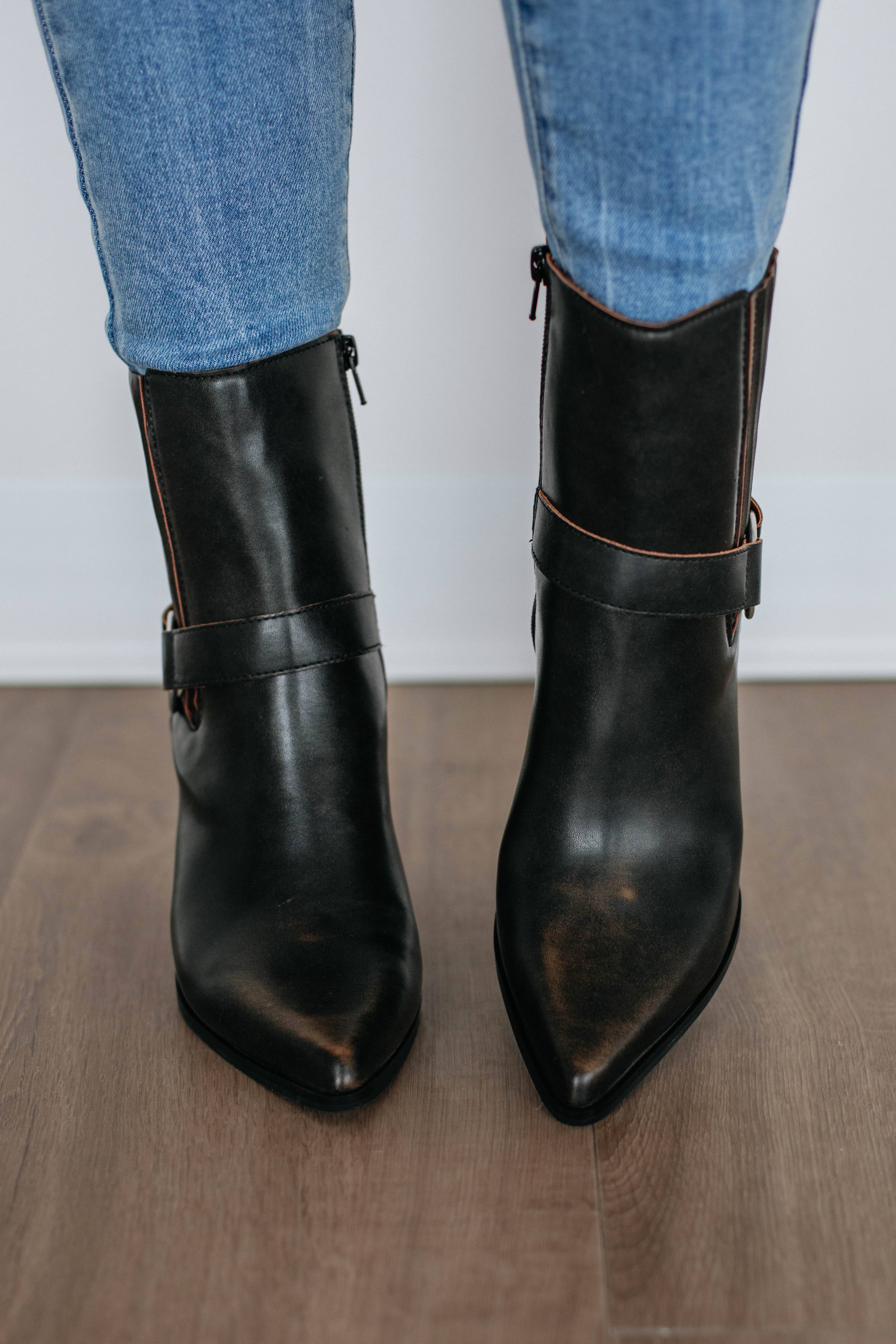Reckless Attitude Women's Ankle Boots - Espresso Brown Leather Casual & Fashion Booties for Fall/Winter | Perfect for Office, Date Night & Everyday Wear