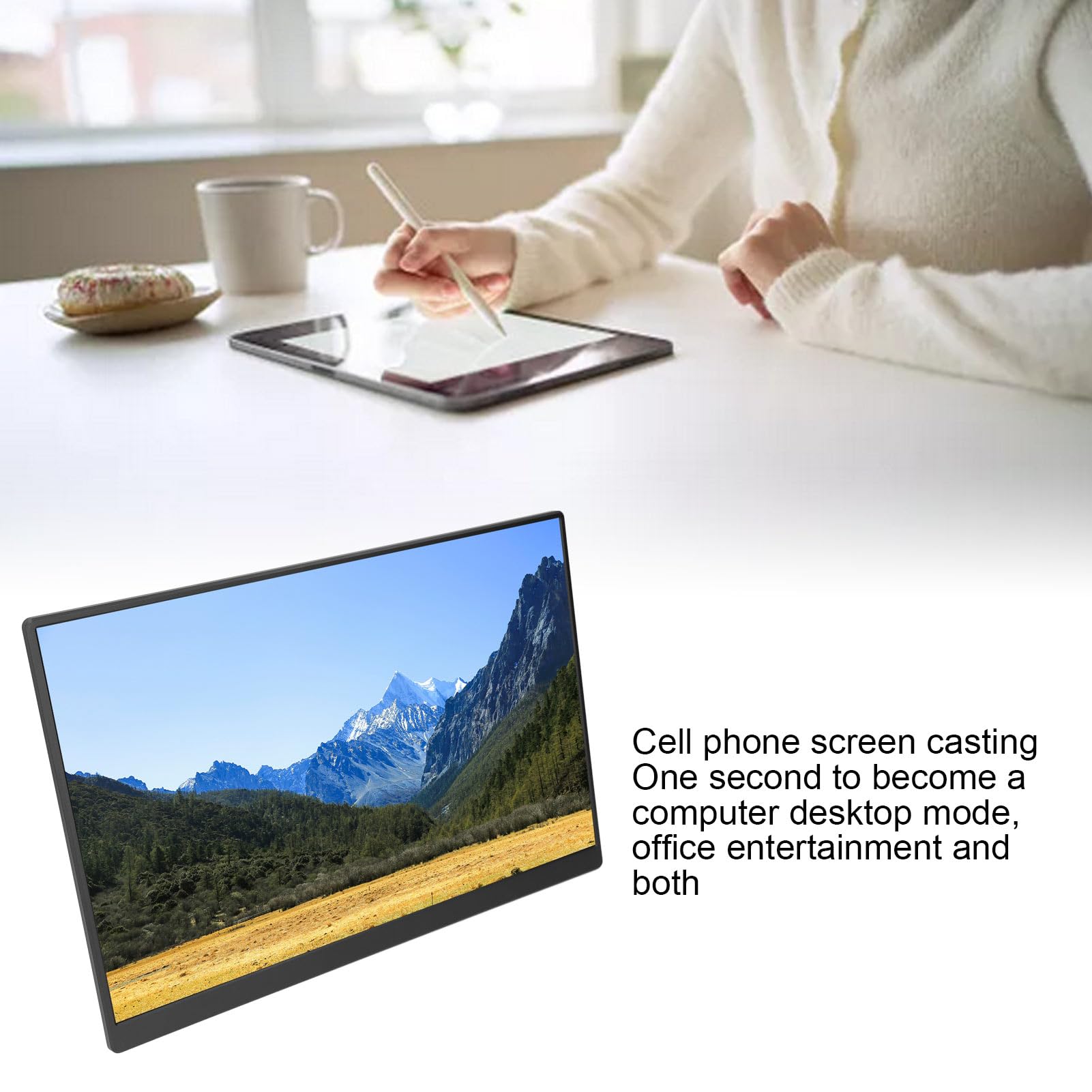 16 Inch 2.5K 144Hz Portable Gaming Monitor with IPS Display, 2560x1600 Resolution, 3ms Response Time, USB-C & HDMI Connectivity - Perfect for Travel, Laptop Extending, and Mobile Gaming On-The-Go