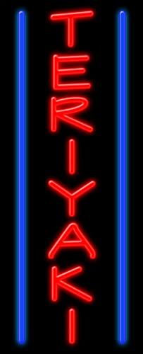 Authentic USA-Made Teriyaki Glass Neon Sign #11633 - Perfect for Restaurants, Bars & Home Decor