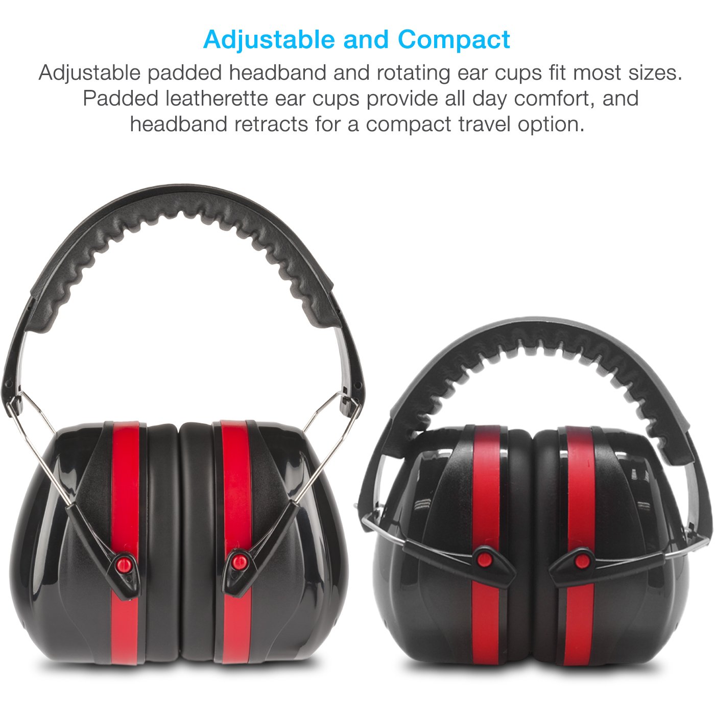 Cyber Acoustics Professional Safety Lightweight Ear Muffs - Hearing Protection & Noise Reduction for Shooting, Construction & Industrial Work