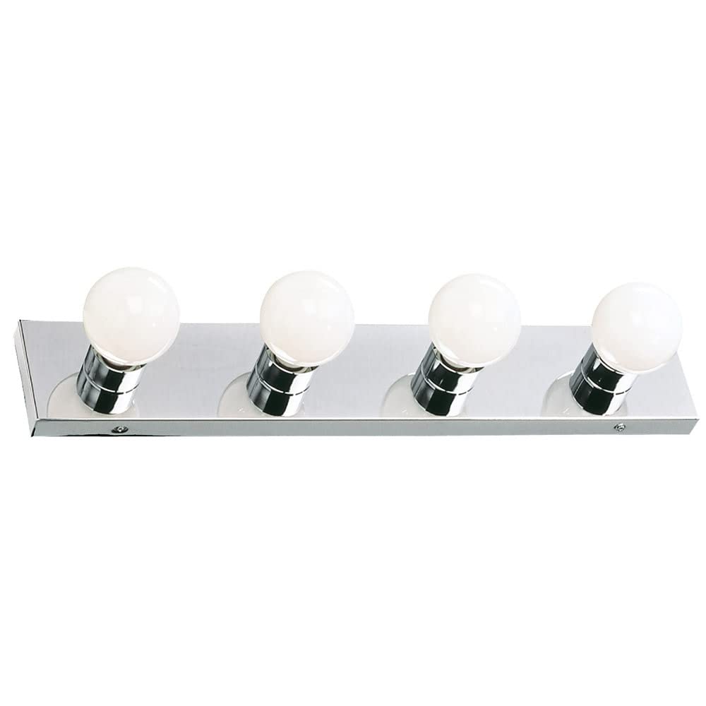 Design House 500892 4-Light Bathroom Vanity Light Fixture in Polished Chrome - Perfect for Modern Bathrooms, Powder Rooms and Dressing Areas