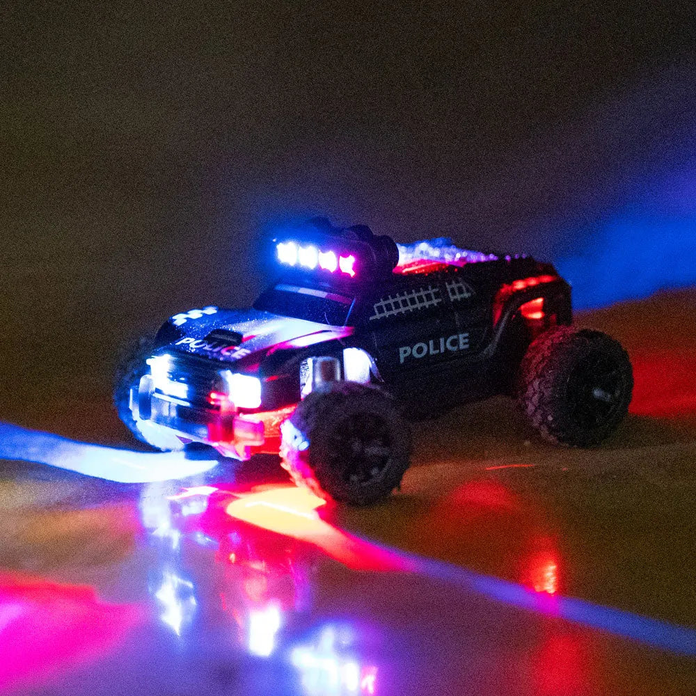 1:76 Scale Turbo Racing C82 2.4GHz RC Off-Road Truck - 4WD Remote Control Car with Proportional Steering, Ready-to-Run (RTR) - Perfect for Indoor Racing, Backyard Adventures & Police Car Role Play