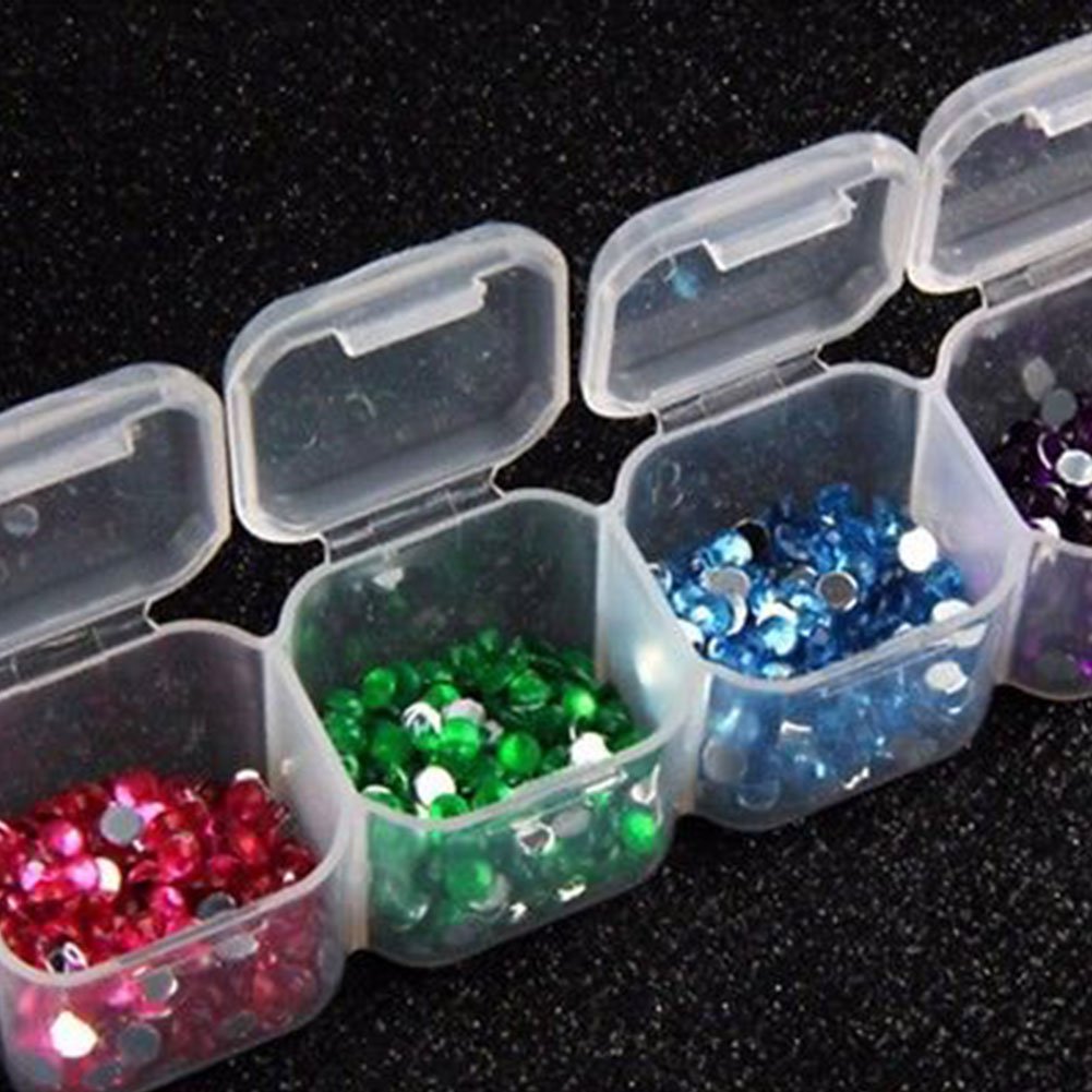 28 Pack Clear Plastic Storage Boxes with Lids - Organize Jewelry, Nail Accessories, Rhinestones, Buttons, Sewing Supplies & Small Crafts - Perfect for Home, Office & Travel Organization